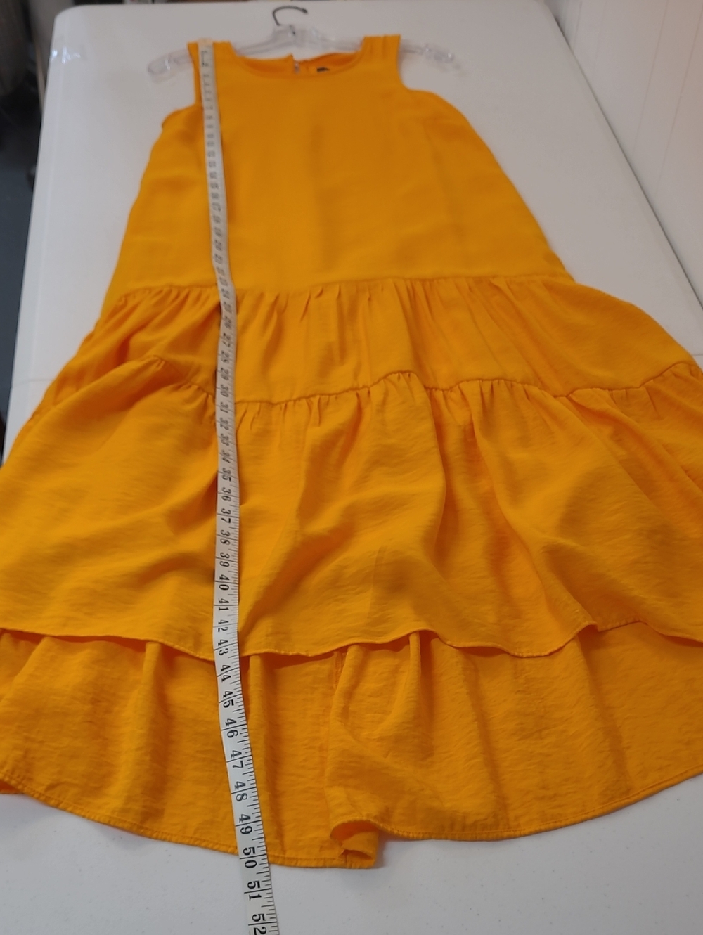 Anthropologie Sleeveless Maeve Tangerine Marlene Tiered Maxi Dress Sz Small - Picture 7 of 13